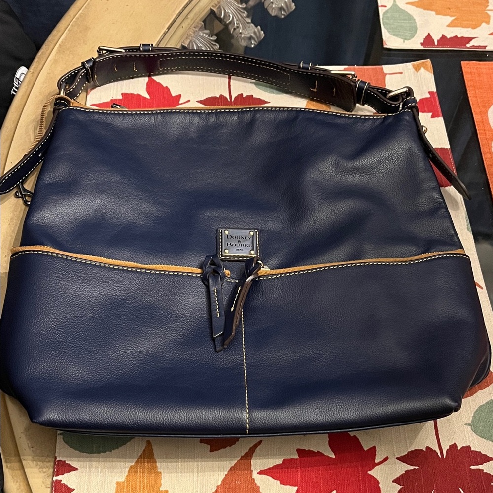 Dooney & Bourke Dark Blue Leather Shoulder Bag